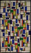 Theo van Doesburg Color designs for Stained-Glass Composition V. oil